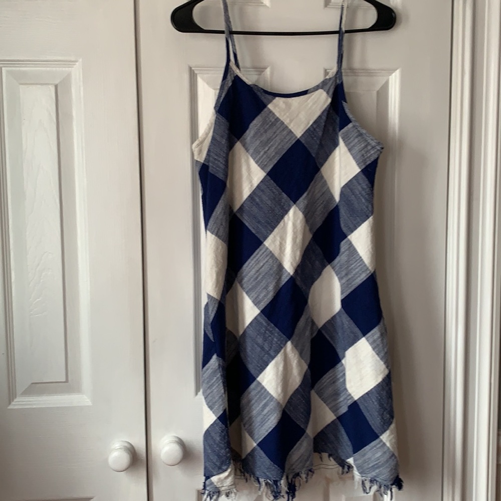 Nwot Natural Reflections Checkered Shift Dress Me… - image 4